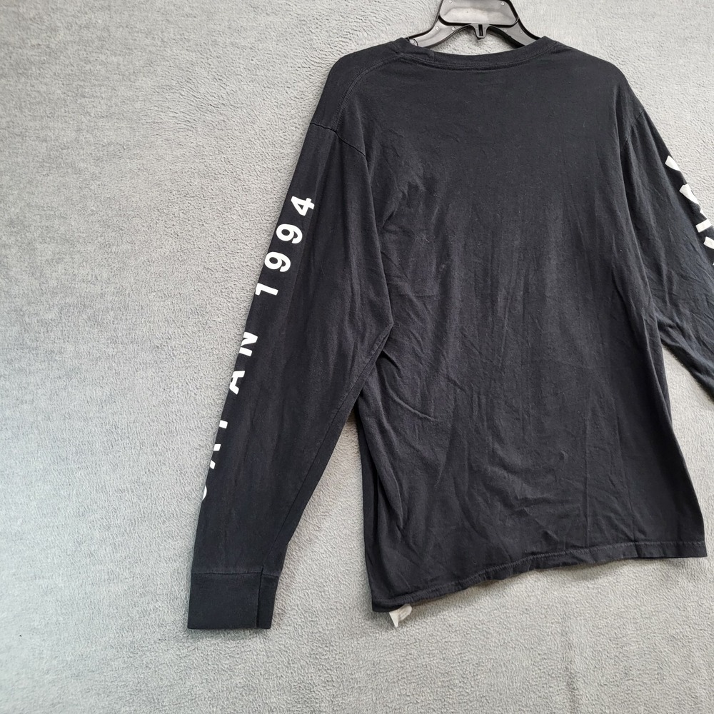 Playstation Women Top Shirt Large Black Graphic Print Slim Fit Crew Neck READ - Picture 9 of 9
